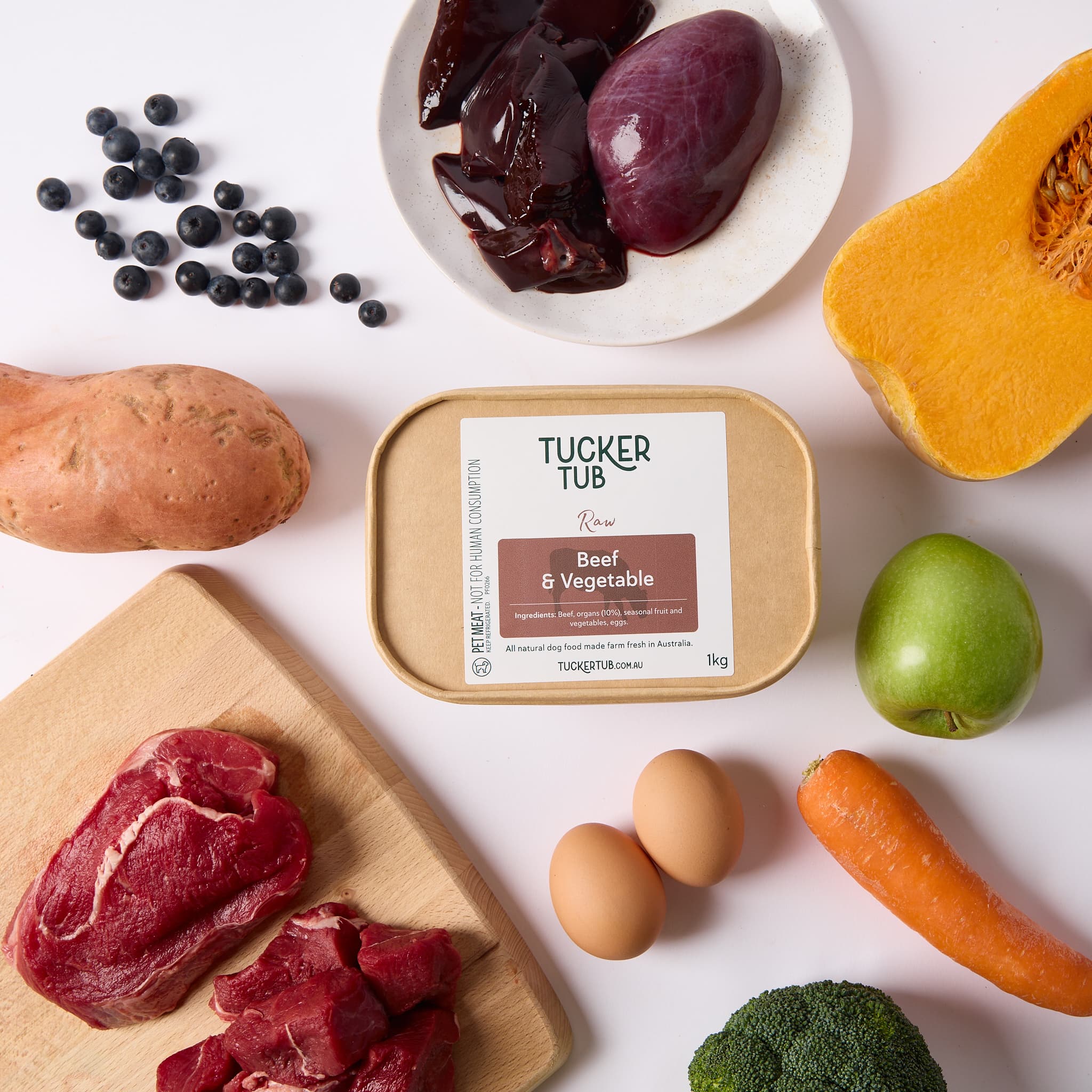 Tucker Tub Raw Beef & Vegetable Dog Food